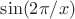 $\sin (2\pi/x)$
