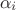 \[
\begin{gathered} \alpha _i  \hfill \\ \end{gathered} 
\]