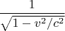 $\dfrac1{\sqrt{1-v^2/c^2}}$