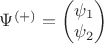 $\Psi^{(+)} = \begin{pmatrix} \psi_1 \\ \psi_2 \end{pmatrix}$