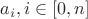 $a_i, i \in [0, n]$