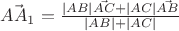 $\vec{AA_1}=\frac{|AB|\vec{AC}+|AC|\vec{AB}}{|AB|+|AC|}$