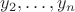 $y_2,\dots, y_n$
