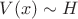 $V(x)\sim H$