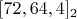 $[72,64,4]_2$