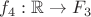 $f_4:\mathbb{R} \to F_3$ $f_4:\mathbb{R} \to F_3$
