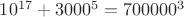 $10^{17}+3000^5=700000^3$