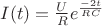 $I(t) = \frac{U}{R} e^\frac{- 2 t}{R C}$