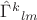$\hat{\Gamma}^k{}_{lm}$