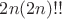 $2n(2n)!!$