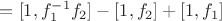 $=[1,f_1^{-1}f_2]-[1,f_2]+[1,f_1]$