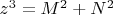 ${z^3}=M^2+N^2$