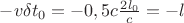 $-v{\delta{t_0}}=-0,5c{\frac{2l_0}c}=-l$