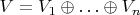 $V = V_1\oplus\ldots\oplus V_n$