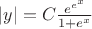 $|y|=C\frac{e^{e^x}}{1+e^x}$