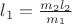 $l_1 = \frac{m_2l_2}{m_1}$