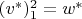 $(v^*)^2_1=w^*$