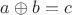 $a\oplus b=c$