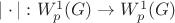 $|\cdot|:W_p^1(G) \to W_p^1(G)$