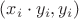 \[
\left( {x_i  \cdot y_i ,y_i } \right)
\]