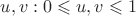 $u, v: 0\leqslant u, v \leqslant 1$