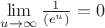$\lim\limits_{u\to \infty}^{}\frac{1}{(e^{u})}=0$