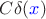 $C \delta({\color{blue}x})$
