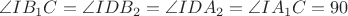 $\angle IB_1C=\angle IDB_2=\angle IDA_2=\angle IA_1C=90 \textdegree$