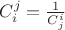 $C^j_i = \frac{1}{C^i_j}$