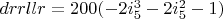 $drrllr=200 (-2 i_5^3-2 i_5^2-1)$