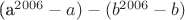 (a^{2006}-a)-(b^{2006}-b)