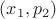 $(x_1,p_2)$