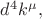 $d^4k^\mu,$