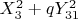 $X_3^2+q Y_{31}^2$