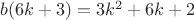 $b(6k+3) = 3k^2+6k+2$