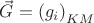 $\vec{G}=\left(g_i\right)_{KM}$