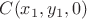 $C(x_1,y_1,0)$
