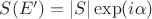 $S(E')=|S|\exp(i\alpha)$
