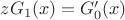 $zG_1(x)=G_0'(x)$