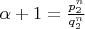 $\alpha+1=\frac{p_2^n}{q_2^n}$