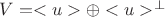 $V = <u>\oplus<u>^{\perp}$