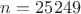 $n=25249$ $n=25249$