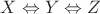 $X \Leftrightarrow Y \Leftrightarrow Z$