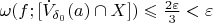 $\omega (f; [\dot{V}_{\delta_0}(a) \cap X])\leqslant\frac{2\varepsilon}3<\varepsilon$