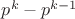 $p^k-p^{k-1}$