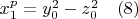 $x_1^p=y_0^2-z_0^2 \quad (8)$