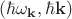 $(\hbar \omega_{\mathbf{k}}, \hbar \mathbf{k})$
