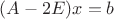 $(A-2E)x=b$