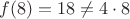 $f(8)=18\ne4\cdot8$