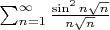 $\sum_{n=1}^\infty\frac{\sin^2{n\sqrt{n}}}{n\sqrt{n}}$